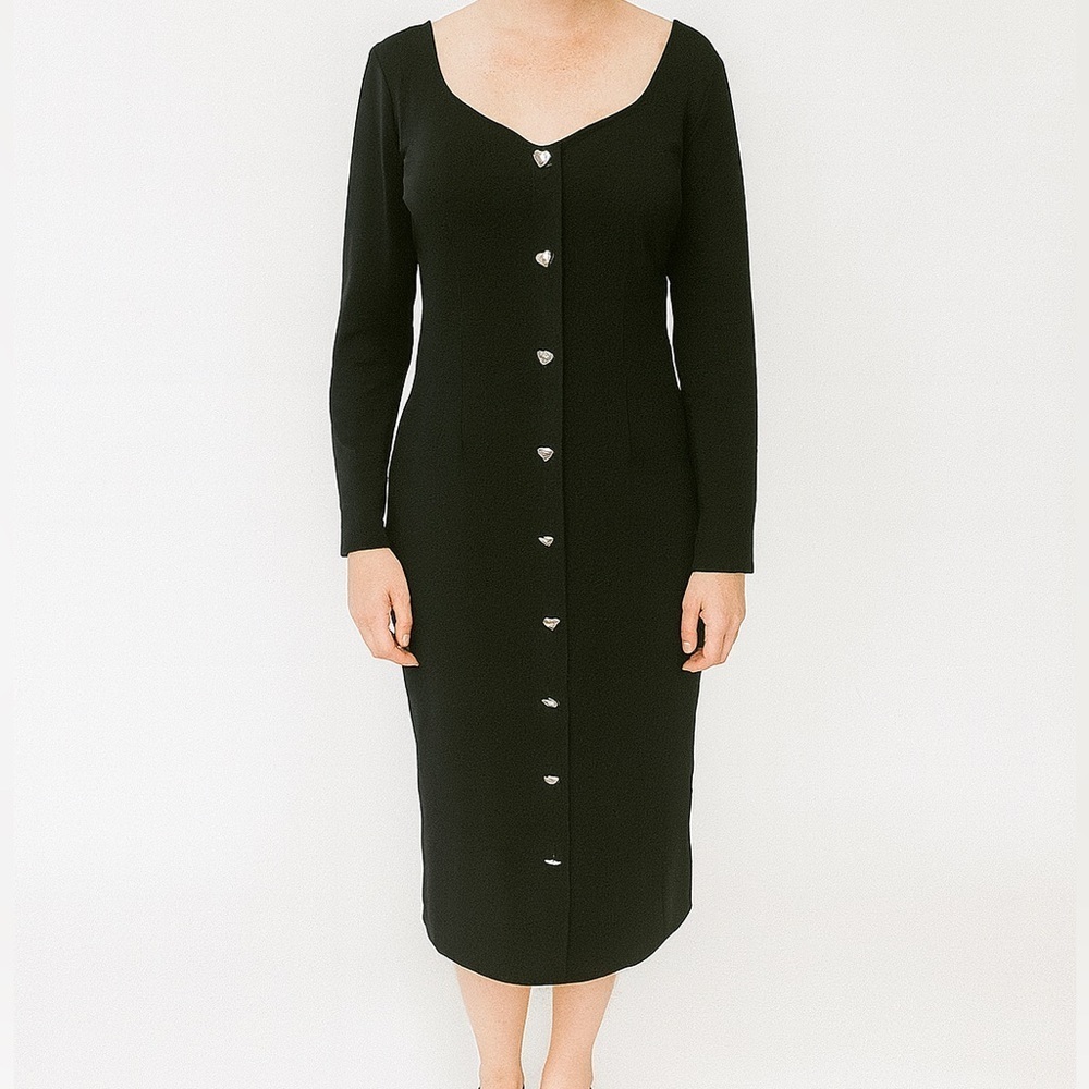 Lane Bryant Black Sheath Dress with Bell Sleeves